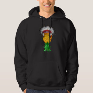 Swinger Upp och Ner Vänd Ananas Indianhatt Hoodie