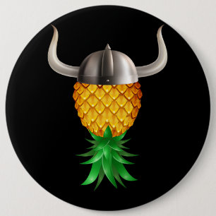 Swinger uppifrån och ned Viking Kung Hat Knapp