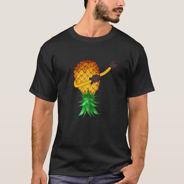 Swinger Upside Down Dabbing Pineapple for Women Me T Shirt (Framsida)