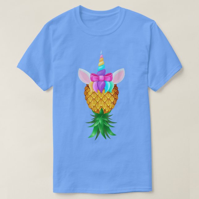 Swinger Upside Down Pineapple Magical Unicorn Rain T Shirt (Design framsida)