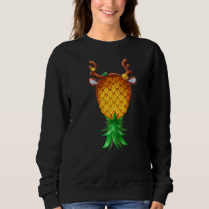 Swinger Upside Up Down Pineapple Julafton Reindeer T Shirt