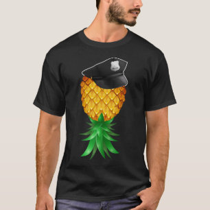 Swinger Upside Up Down Pineapple Police Officer Ha T Shirt
