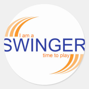 Swingerklistermärkear Runt Klistermärke