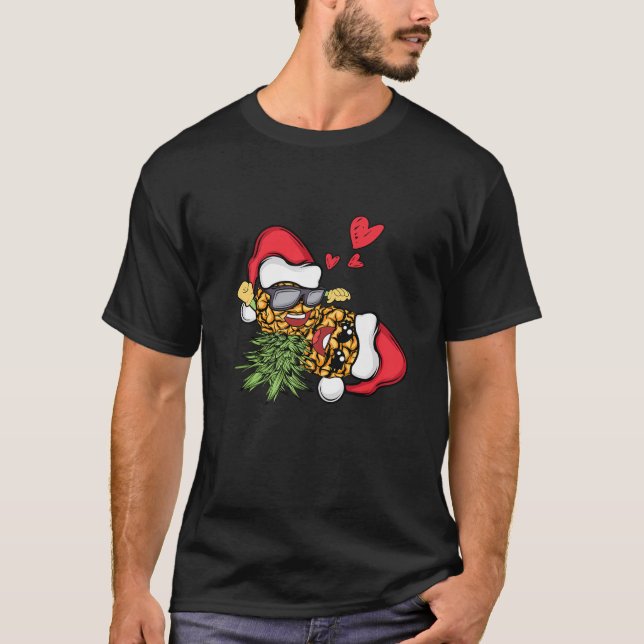 Swingers Couple Pineapples Swinging Xmas - Swinger T Shirt (Framsida)