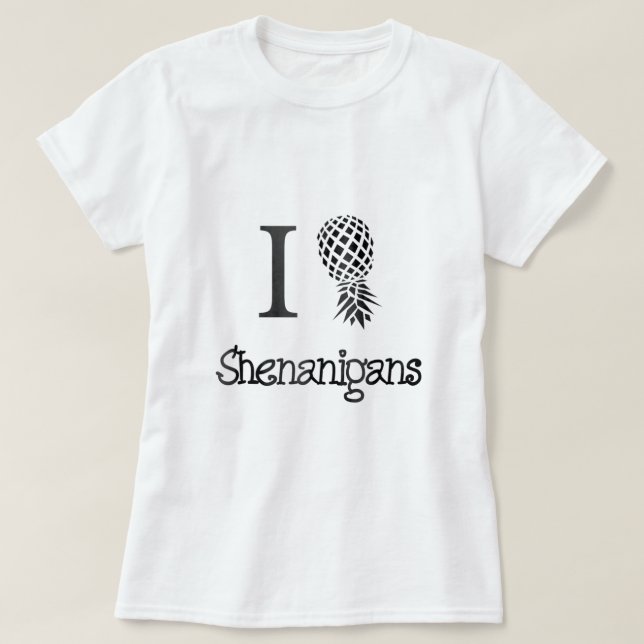 Swingers I Kärlek Shenanigans Pineapple St Patrick T Shirt (Design framsida)
