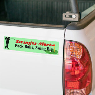 Swingers Pack Bollar Swing Big Golf Pun Bumper Sti Bildekal