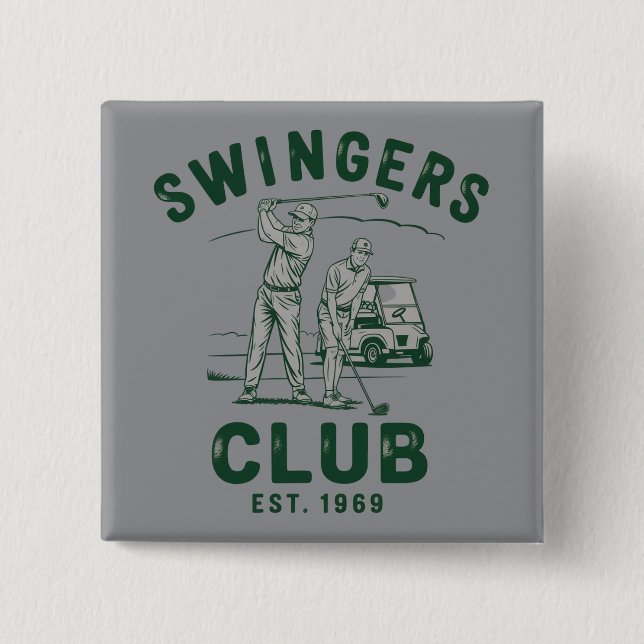 Swingersklubb Rollig Sarksatisk Golf Golfare Knapp (Framsida)