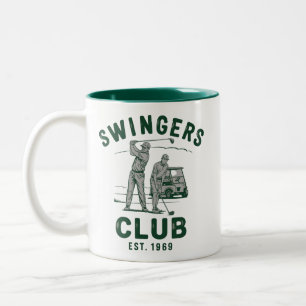 Swingersklubb Rollig Sarksatisk Golf Golfare Två-Tonad Mugg