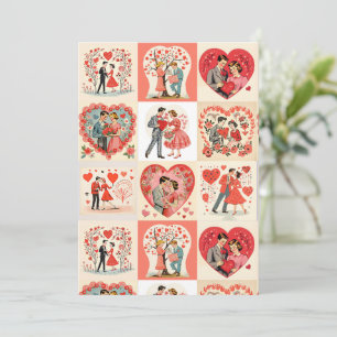 Swingin' Sixties Valentine-lappteknik Julkort