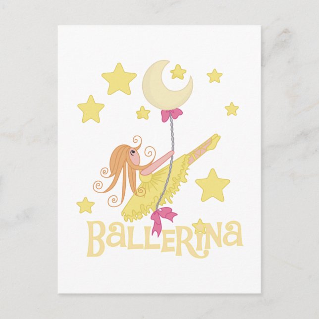 Swinging Ballerina Tshirts och Gifts Vykort (Framsida)