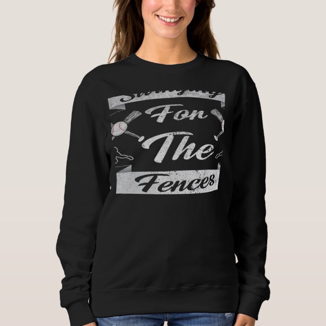 Swinging For the Fences Baseball Cute Meme  2 T Shirt (Framsida)