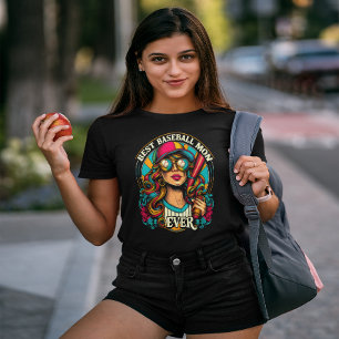 Swinging for the Stars Best Baseball Mamma T Shirt