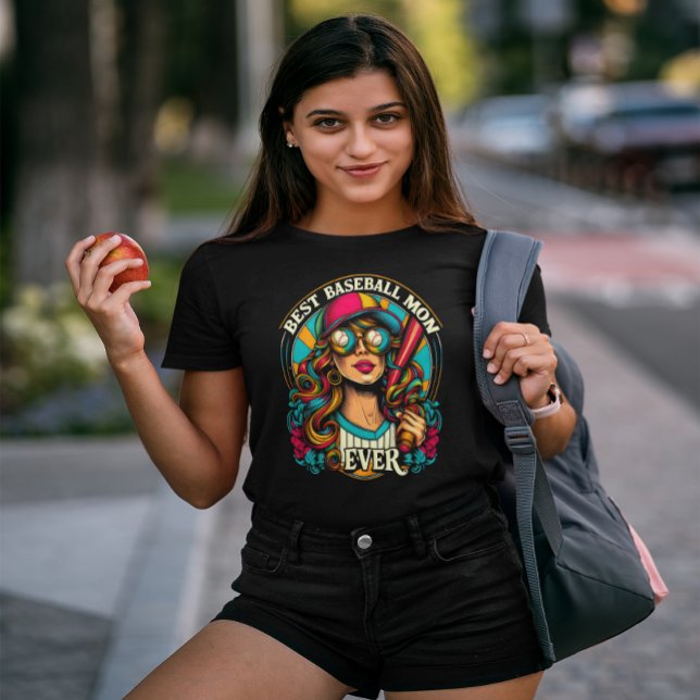 Swinging for the Stars Best Baseball Mamma T Shirt (Skapare uppladdad)