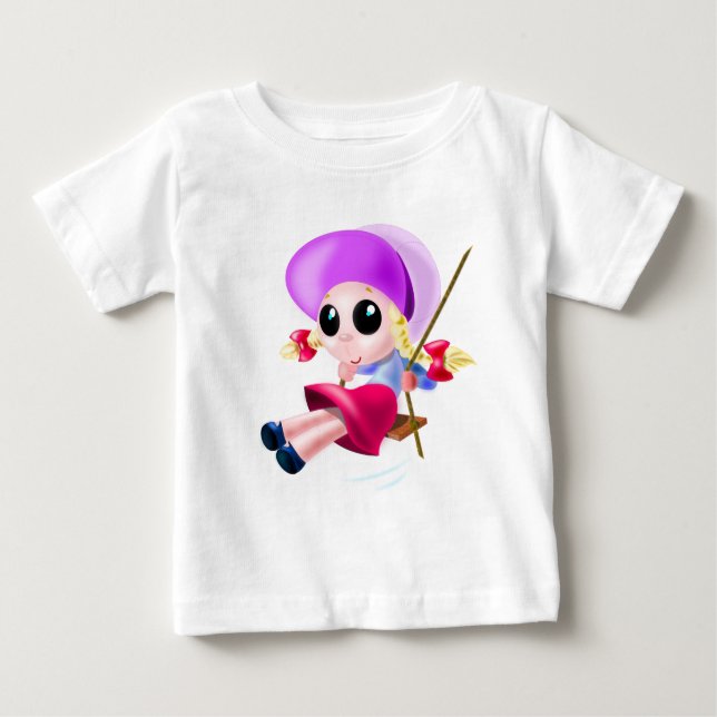Swinging Girl Baby T-Shirt Gift (Framsida)