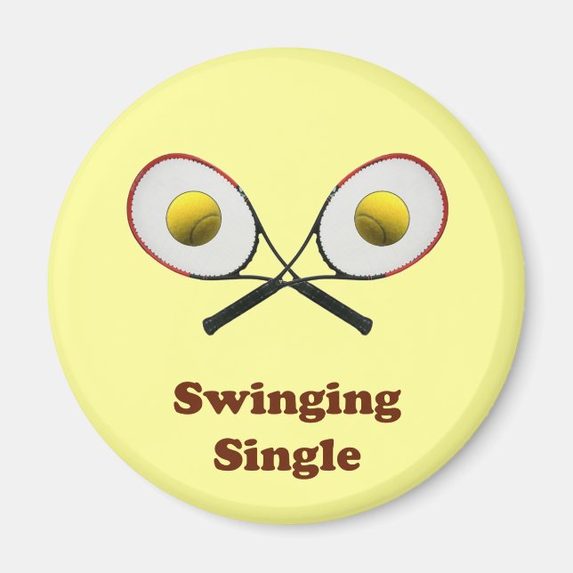 Swinging Single Tennis Magnet (Framsidan)