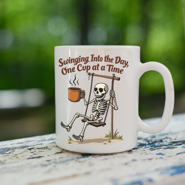 Swinging Skeleton Coffee Mugg (Skapare uppladdad)