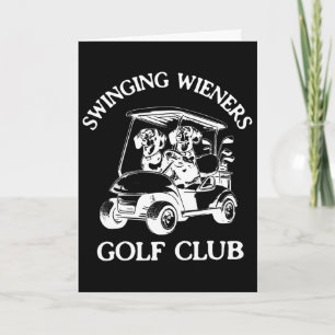 Swinging Wieners Golf Club Dachshund Wiener Dog Fa Kort