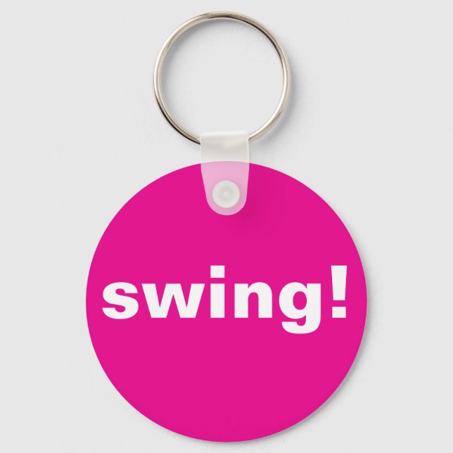 SwingThink, Shock rosa Golf Boll Nyckelring (Framsida)