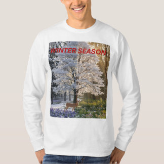 "Swinter-serenity: Bloom Mets Frost Basic Long Sl T Shirt