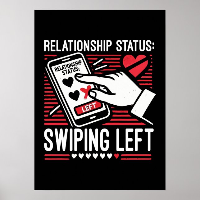 Swipe Hiss, Singles Awareness Day, Anti alla hjärt Poster (Framsidan)