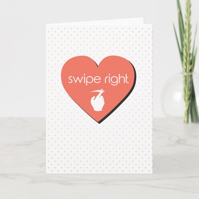Swipe Höger Candy Heart Helgkort (Framsida)