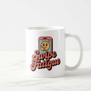 Swipe-trötthet Modern Romance med Trött Emoji Kaffemugg