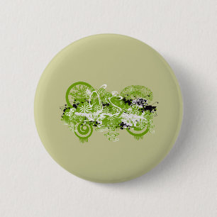 Swirblommig design knapp