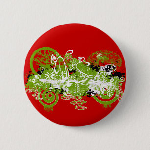 Swirblommig design knapp