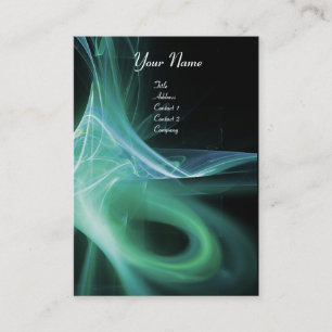 SWIRL 2 MONOGRAM Levande svart grön grå Visitkort