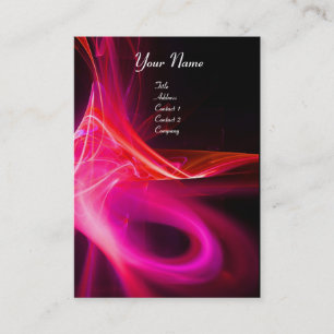 SWIRL 2 MONOGRAM Vibrant svart rosa röd Visitkort