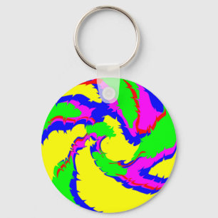 Swirl av färgfulla plattor nyckelring