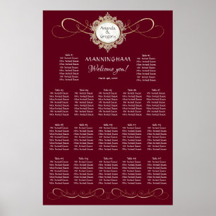 Swirl Black Bröllop Swirl med enkel Elegant Po Poster