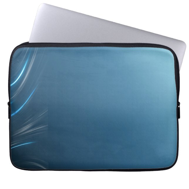 Swirl Blues Laptop Sleeve (Framsidan)