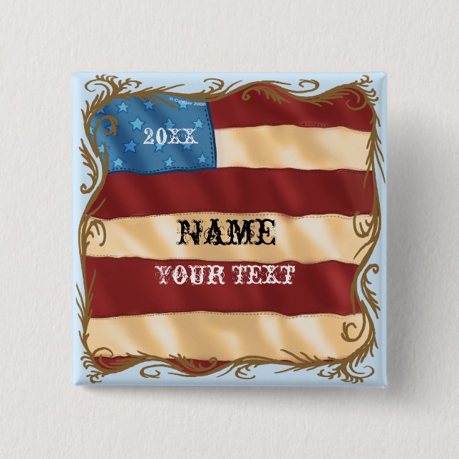 Swirl Flagga Knapp (Framsida)