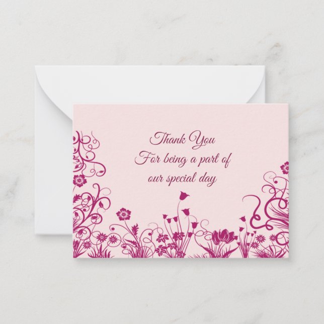 Swirl Flower Tack Cards Anteckningskort (Framsida)
