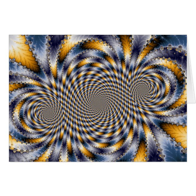 Swirl Fractal 2 - Fractalkort Hälsningskort (Framsidan Horizontal)