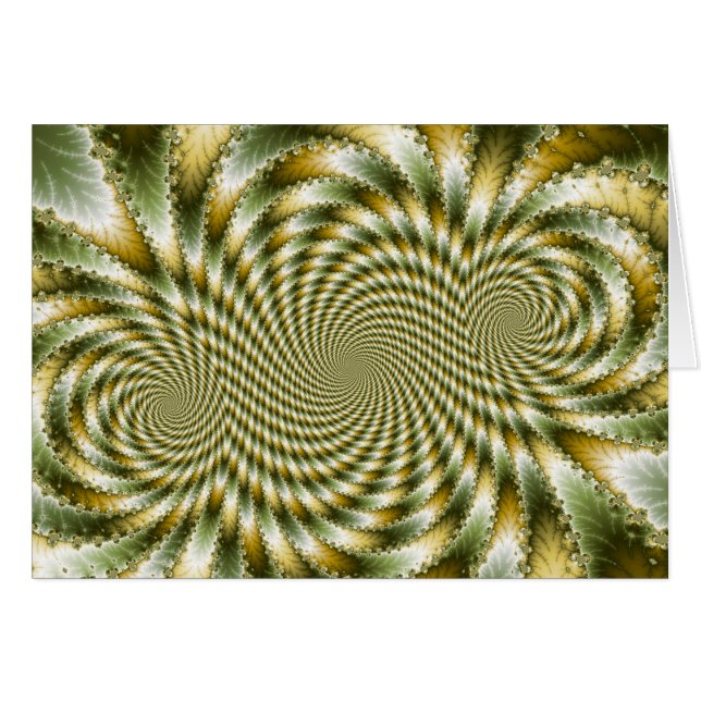 Swirl Fractal 3 - Fractal Card Hälsningskort (Framsidan Horizontal)