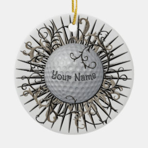 Swirl Golf golfer Julgransprydnad Keramik