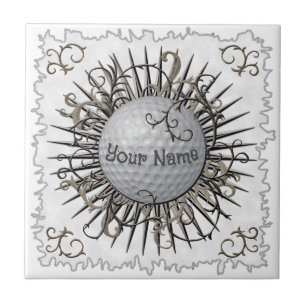 Swirl Golf golfer tile Kakelplatta