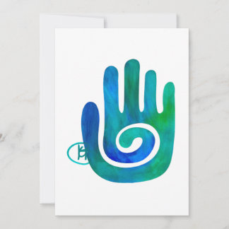 Swirl Hamsa Art Card Tack Kort