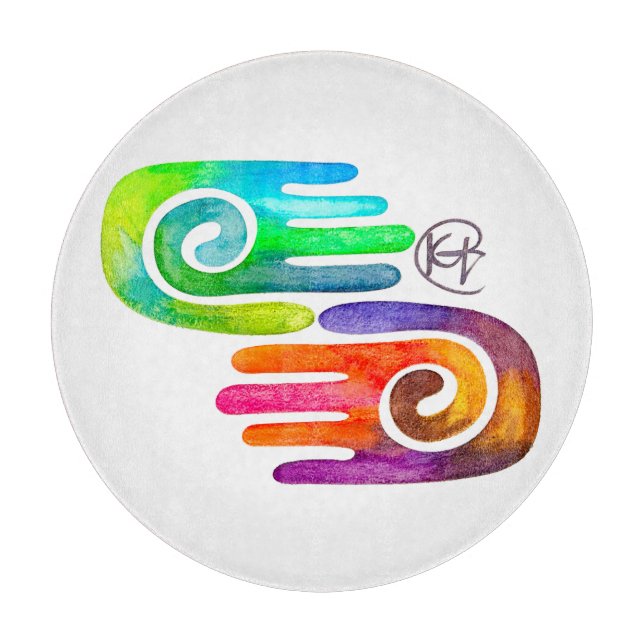 Swirl Hamsas Watercolor Art (Framsidan)