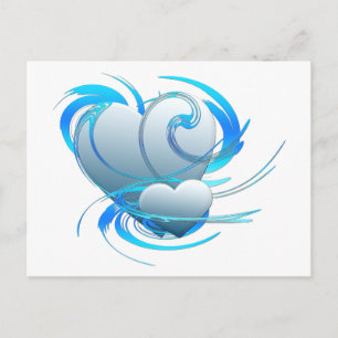 Swirl Hearts Vykort