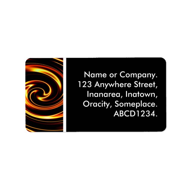 Swirl IV Adressetikett (Framsidan)