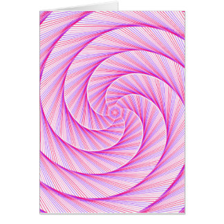 Swirl-kort för lila-Rosa Hälsningskort