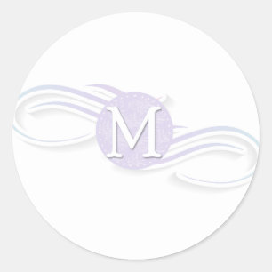Swirl Monogram M Runt Klistermärke