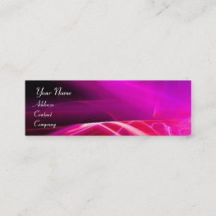 SWIRL MONOGRAM Vibrant Black rosa violet Mini Visitkort