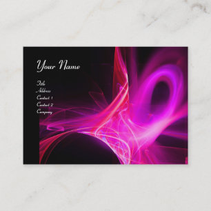 SWIRL MONOGRAM Vibrant black rosa violet Visitkort