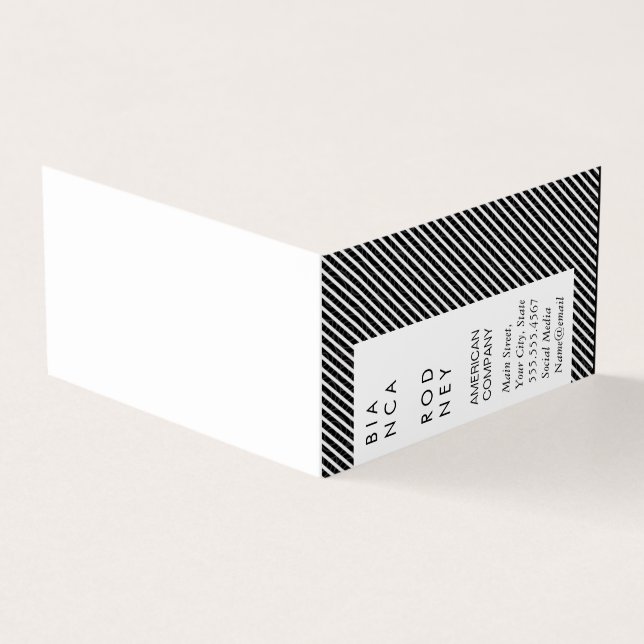 Swirl Mönster och Rand Visitkort (Utsida)