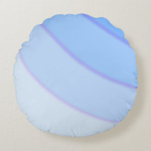 Swirl mönster Pastel Blue lila Rund Kudde