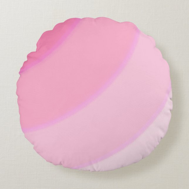 Swirl mönster Pastel Lilac Rosa Rund Kudde (Framsidan)